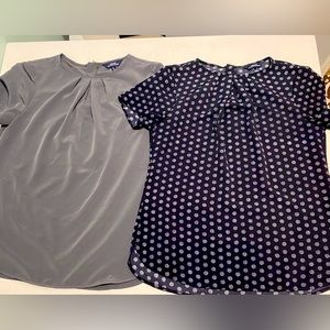 2 Lands End Outfitters women’s blouse size 6 & 10 Short Sleeve very nice